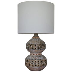 Raphael Giarrusso French Ceramic Table Lamp Accolay, 1968