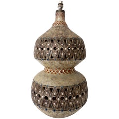 Raphael Giarrusso French Ceramic Table Lamp Accolay Circa 1967