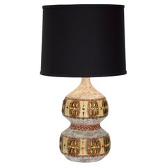 Raphaël Giarrusso French Pierced and Glazed Ceramic Table Lamp