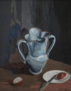 Still Life with Vase & Apple, Early 20th Century Cleveland School Artist