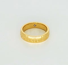 Raphael Leon 0.05 Carat Diamond 14 Karat Gold Band Ring