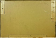 "Closing In" archival print, oil paint and mixed media encased in resin