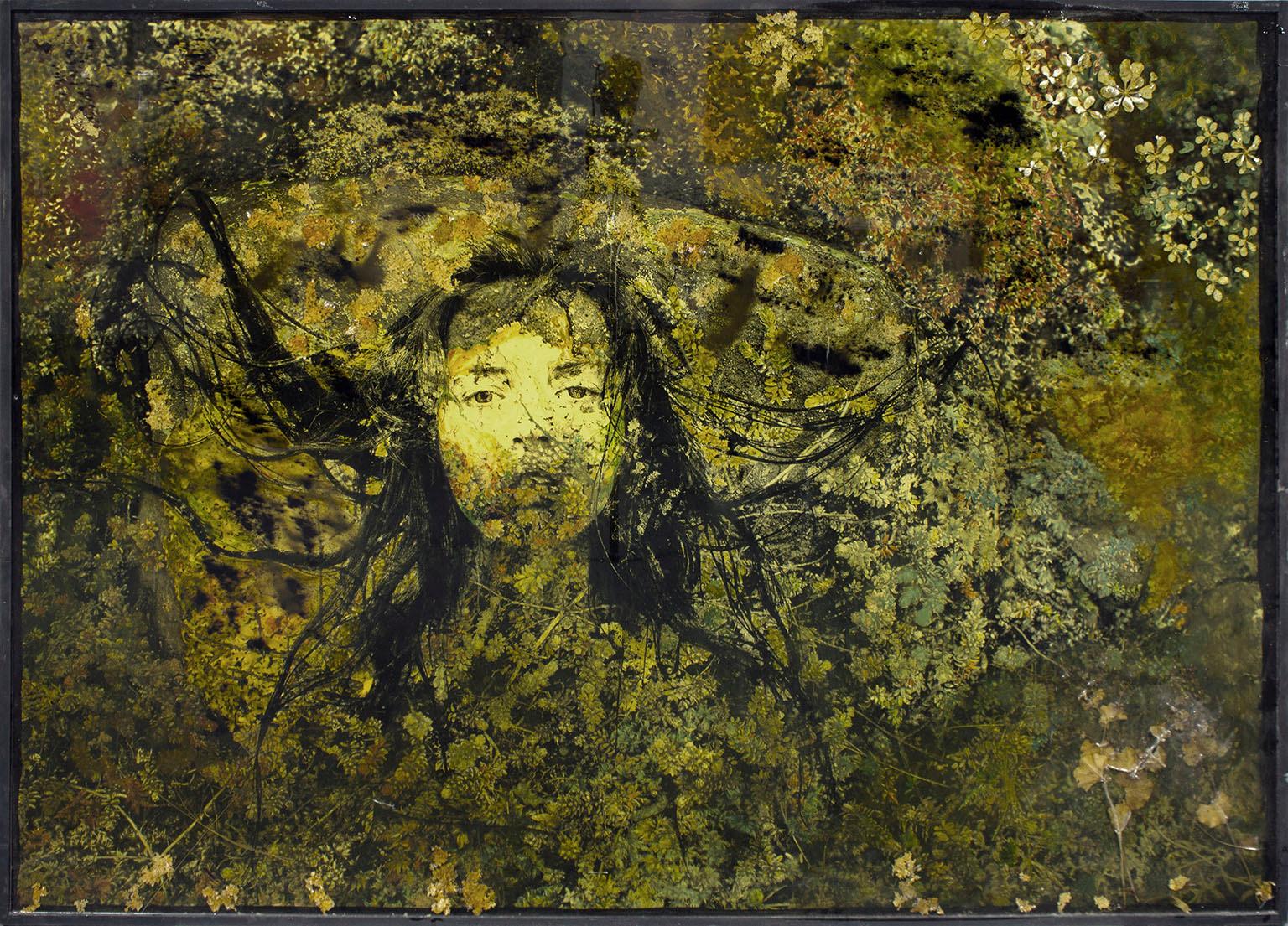 "Cara a cara" impresión de archivo, pintura acrílica, técnica mixta y resina de Mazzucco