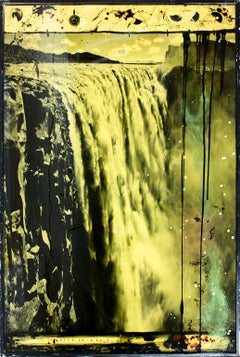 „Ohne Titel (Wasserfall- Variation)“ Mixed-Media-Kunstwerk des Künstlers Raphael Mazzucco