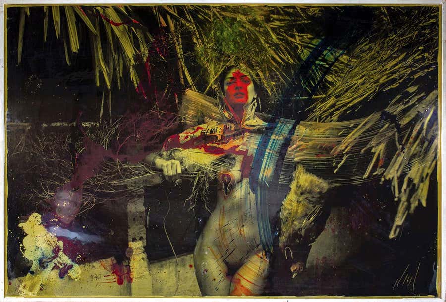 "Vietnam, Mighty Garden City" mixed media artwork by artist Raphael Mazzucco