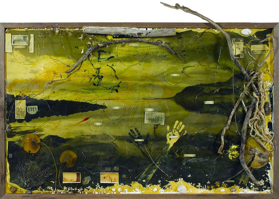 "Lost" by Mazzucco - C-print, oil paint and mixed media encased in resin