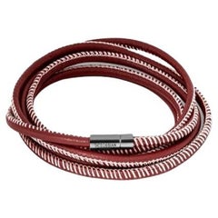 Raphael Mini Pop 1M Social Distancing Bracelet in Red Leather, Size XS
