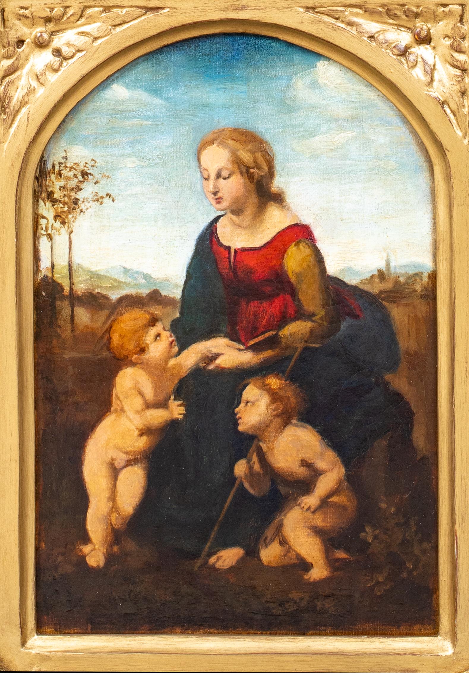 Madonna & Child, 19th Century 

European School - after Raphael (1483-1520)

Raphael


19th Century Italian School scene of the Madonna & Child presented in a handmade antique gilt Florentine frame, oil on canvas. Beautiful version of Raphael's