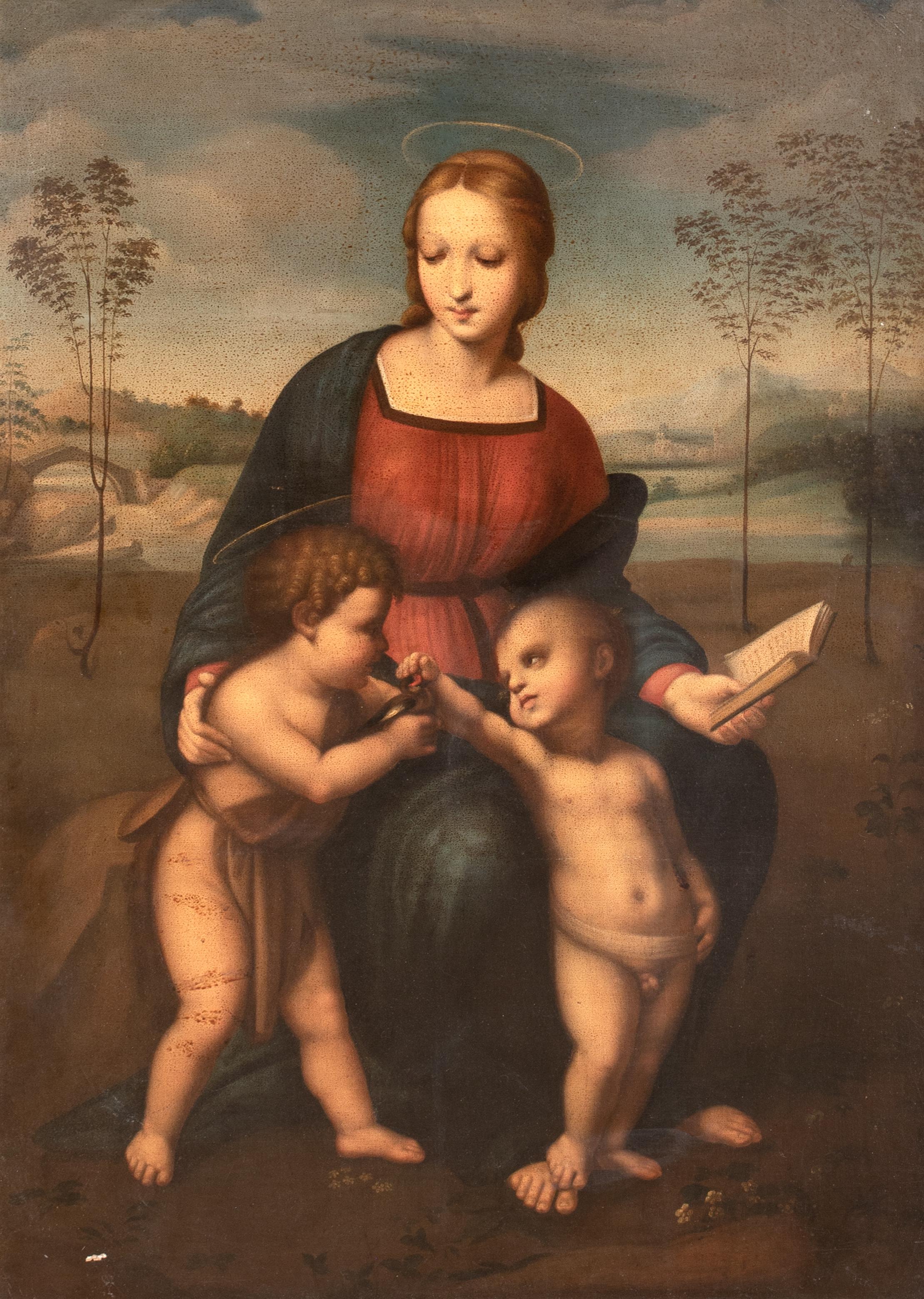 Madonna del Cardellino, XVIII secolo  dopo RAFFAELE (1483-1520) - Portrait Painting Marrone di Raphael (Raffaello Sanzio da Urbino)