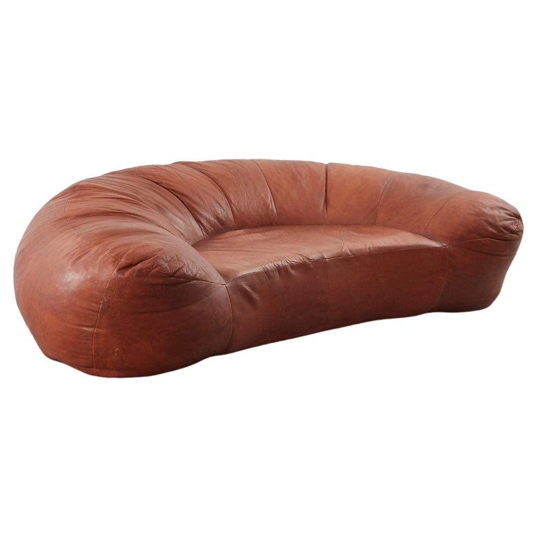 Raphael Raffel Croissant sofa for Maison Honoré, Paris 1970s For Sale