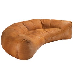 Raphael Raffel for Honore Paris Large Croissant Sofa in Leather