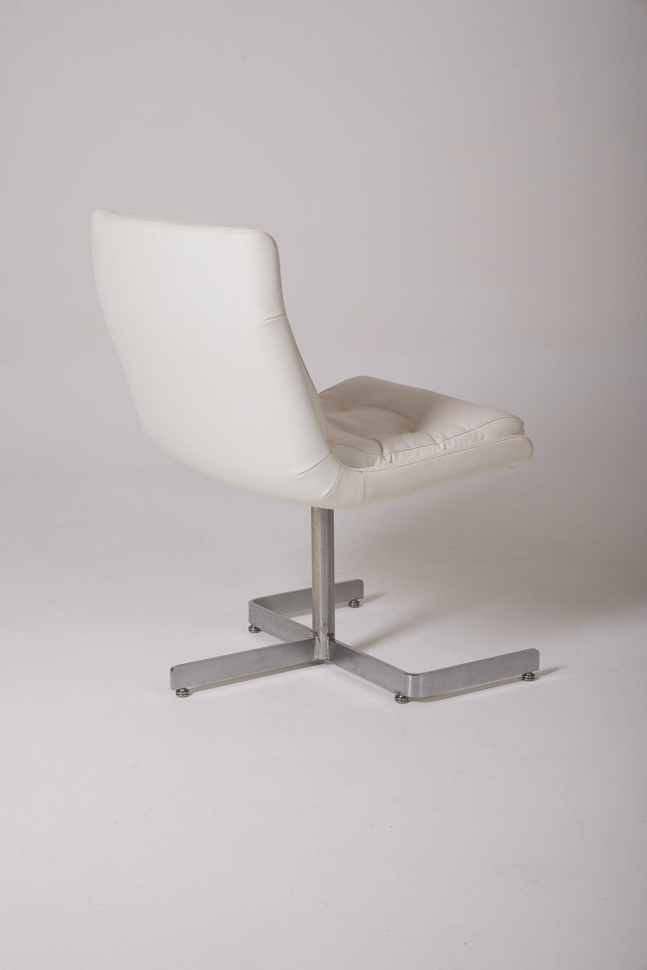 Leather Raphael Raffel leather armchair For Sale