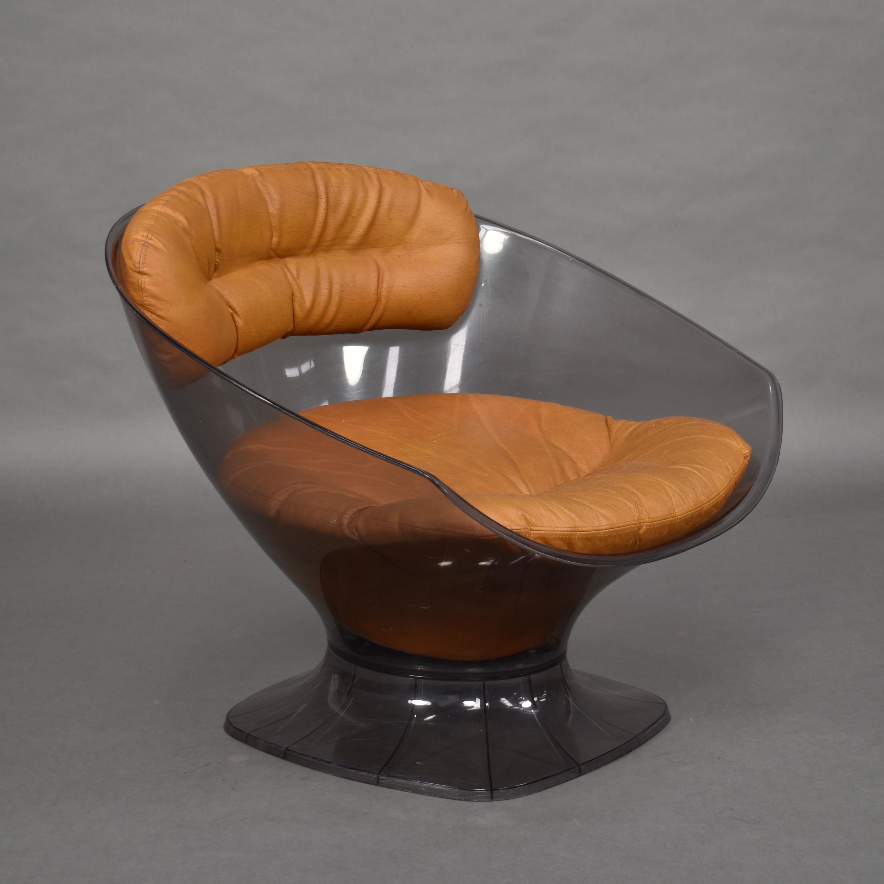Raphael Raffel Club Chair:: Frankreich:: um 1970 (Moderne der Mitte des Jahrhunderts)