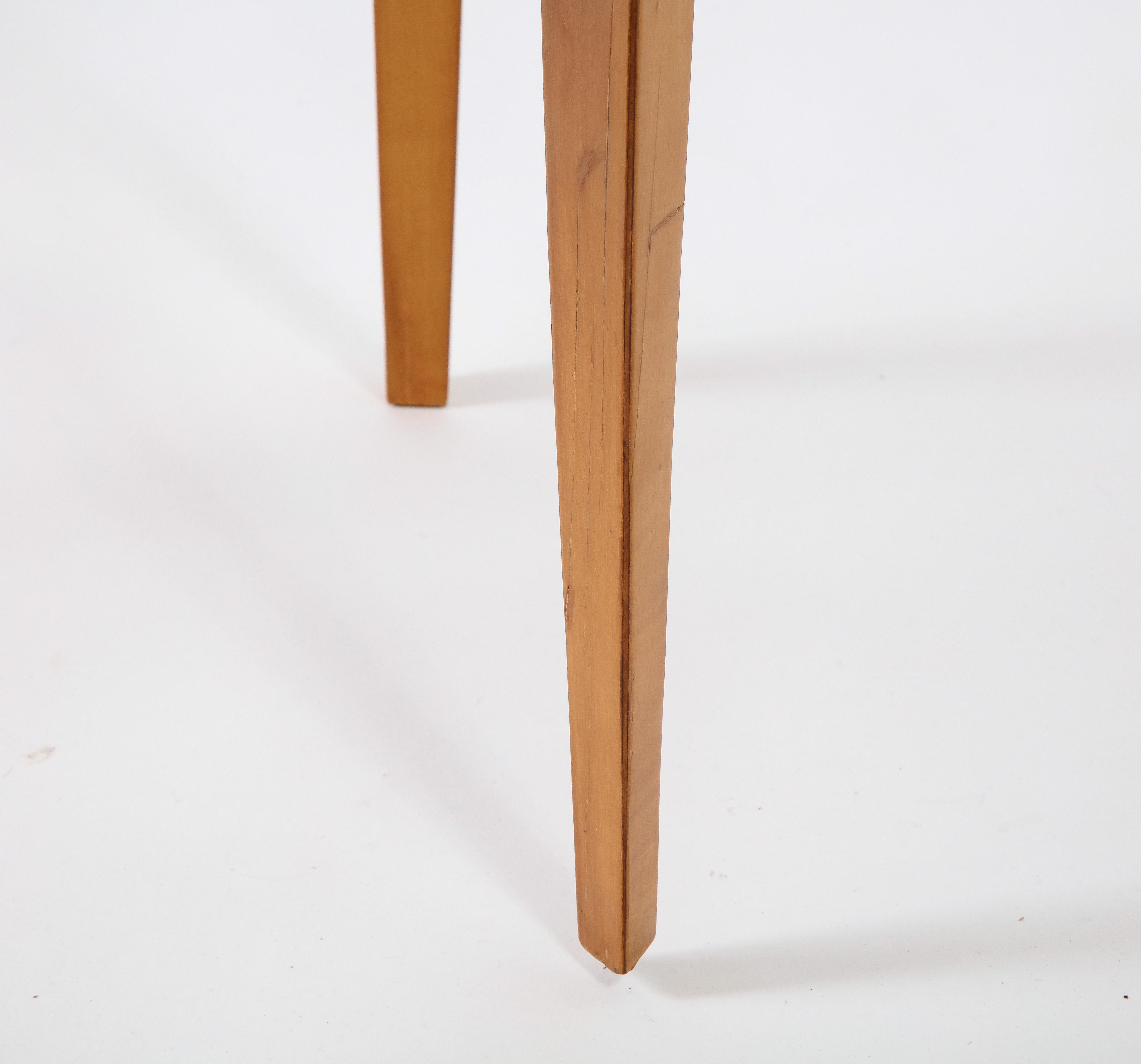 Raphael Raffel Schminktisch oder Schreibtisch aus Bergahornholz und Glas, Frankreich 1950er Jahre im Angebot 3