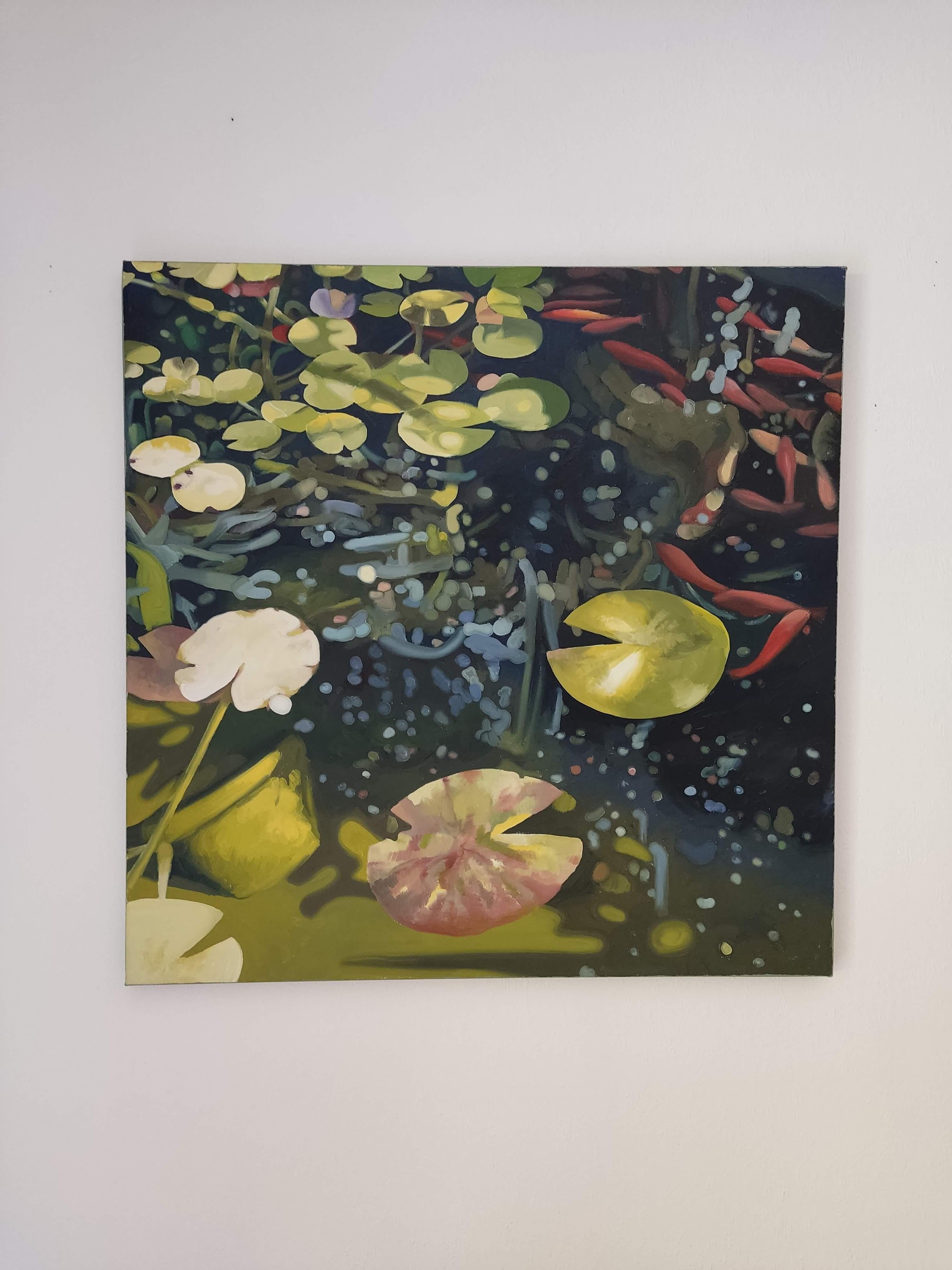 Oil on linen canvas - Water lily, Plant, Water, Goldfish
Work Title : Bassin (EN : Water Basin)
Artist : Raphaël Renaud (French artist, Born in 1974, lives and works in France and Berlin (Germany).)
The work is signed and dated verso. Unique