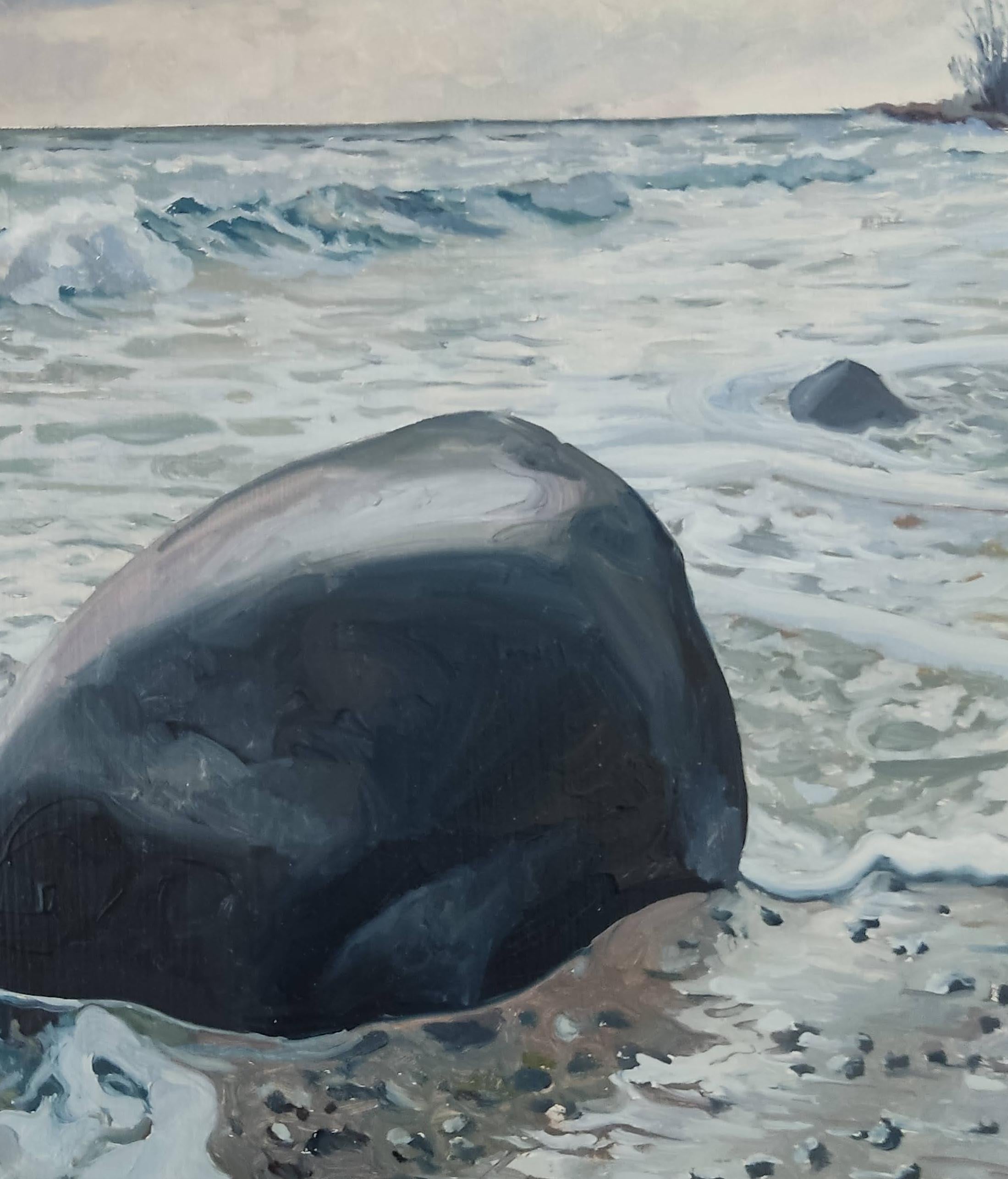 Cap Arkona, Original Oil Painting, Seascape For Sale 3