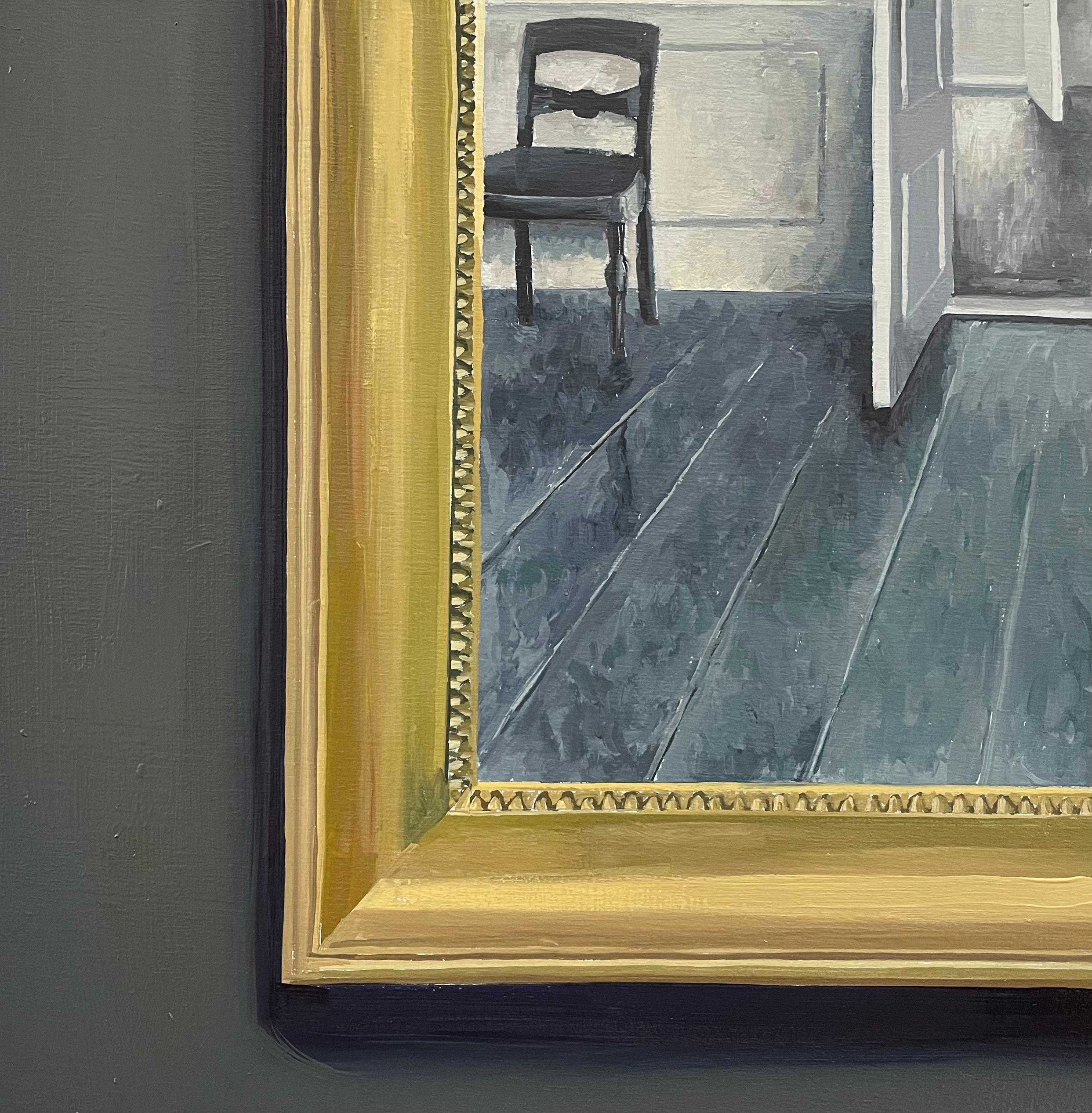 Low Corner of VH, Contemporary Oil Painting, Interiors, Chair