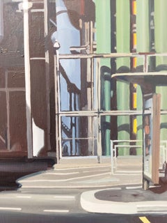 Rue du Renard, Original Oil Painting, Paris, Urban, Beaubourg