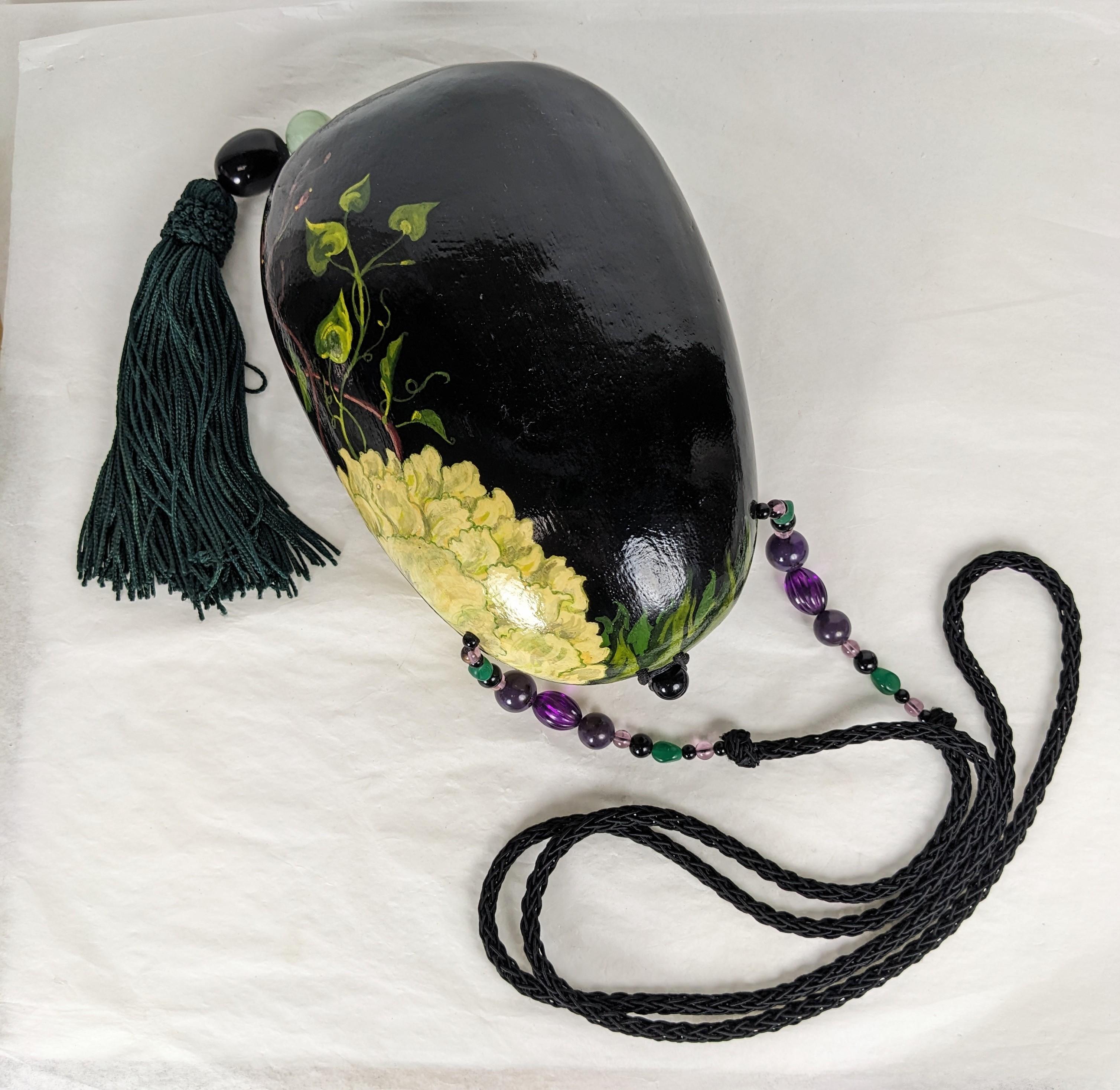 Rafael Sanchez Hand Painted Minaudiere In Good Condition In New York, NY