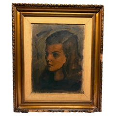 Raphael Soyer (americano, 1899-1987) Ritratto di giovane donna, anni '40 circa