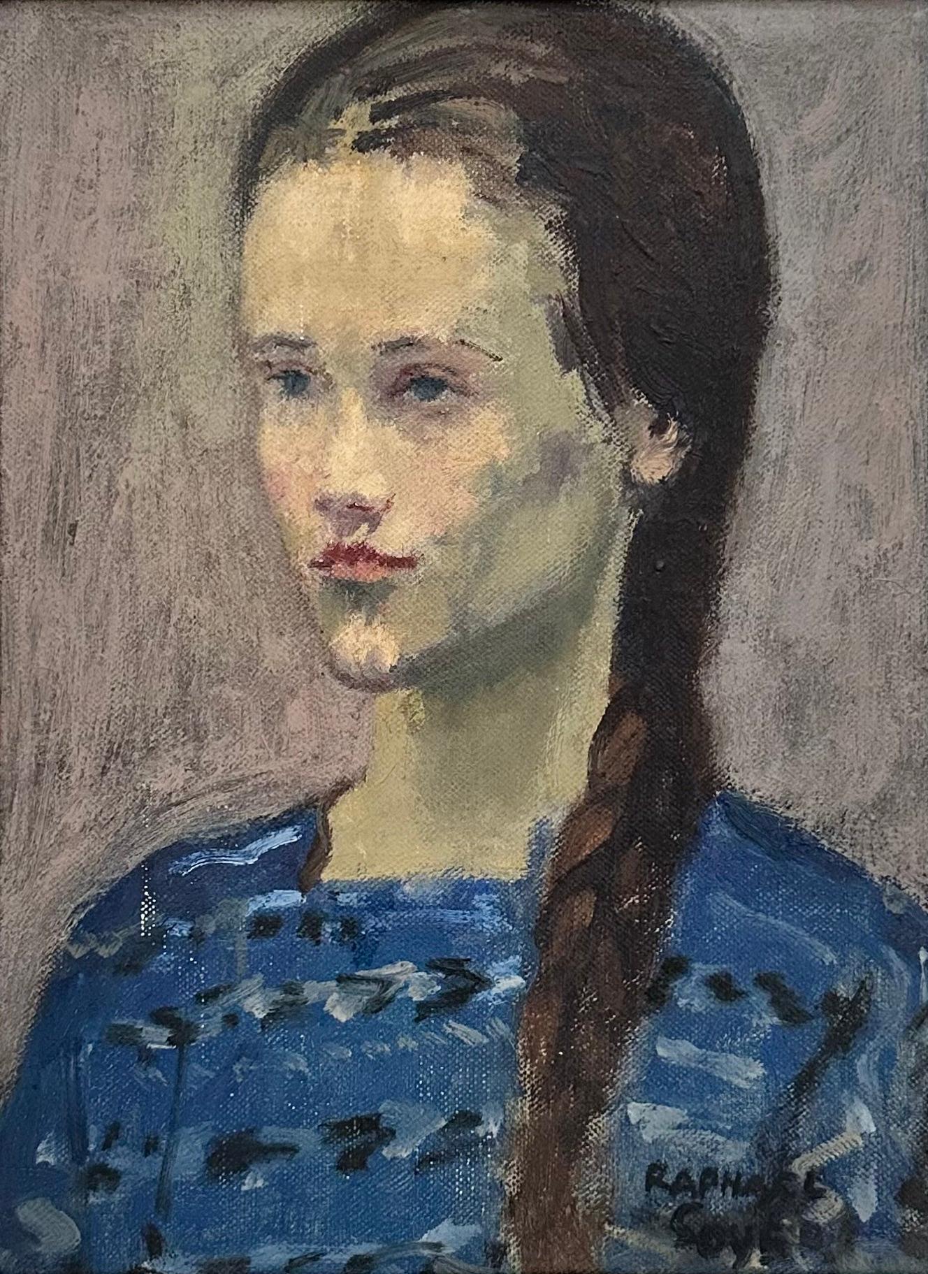 Artist: Raphael Soyer (1899-1987)
Title: Girl with Braided Hair
Year: Circa 1987
Medium: Oil on canvas
Size: 12 x 9 inches; framed size, 19 x 16 inches
Condition: Excellent
Inscription: Signed by the artist

RAPHAEL SOYER (1899-1987) Russian-born