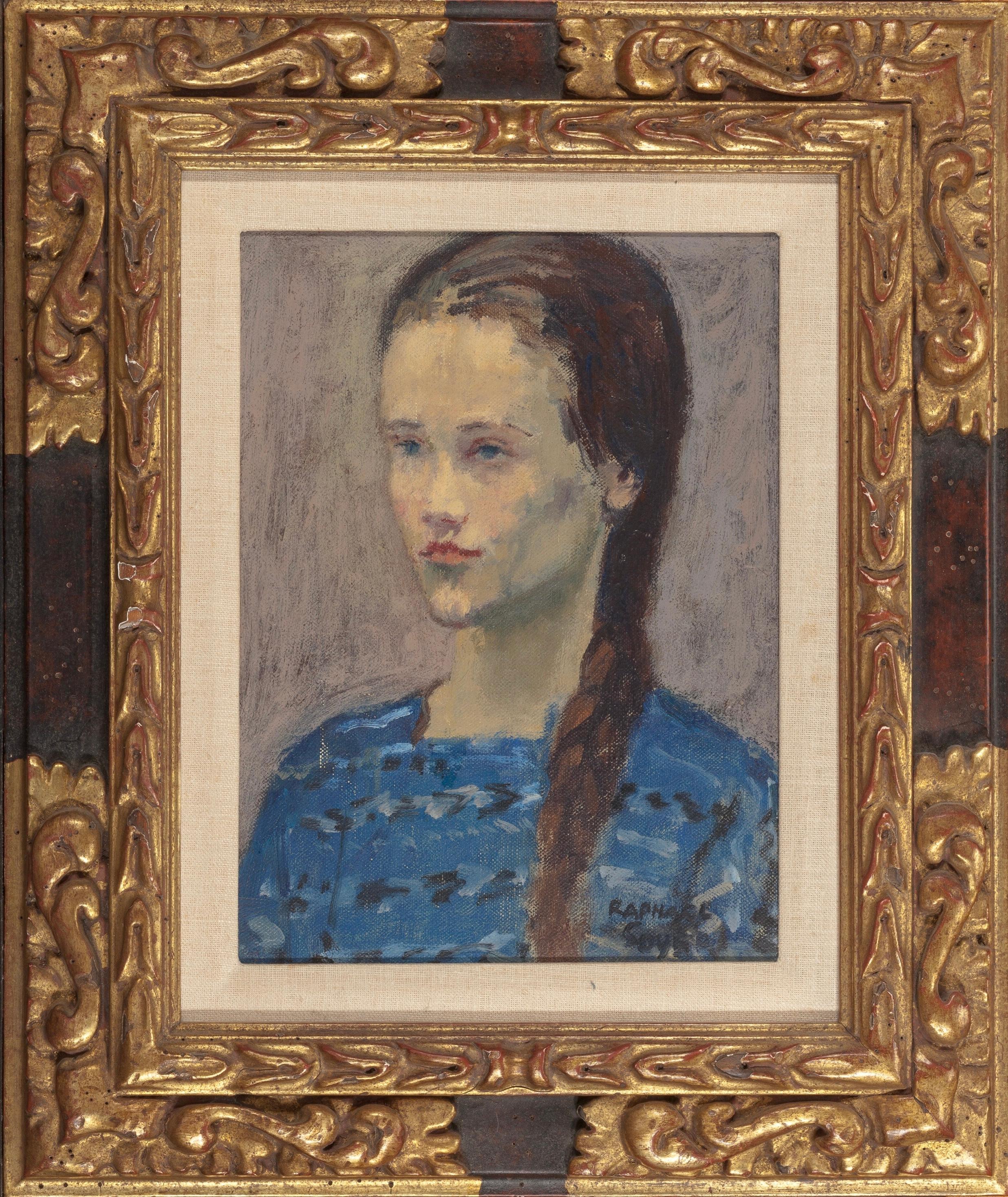 Mädchen mit geflochtenem Haar, Raphael Soyer