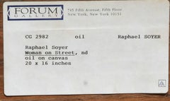 Mujer en la calle, pintura al óleo de Raphael Soyer