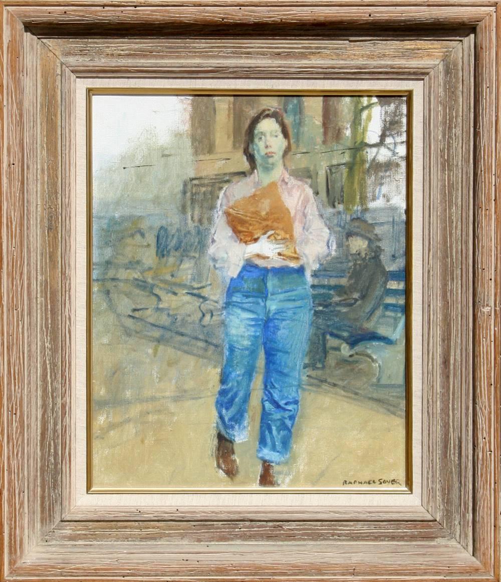 Woman on Street, Oil Painting by Raphael Soyer