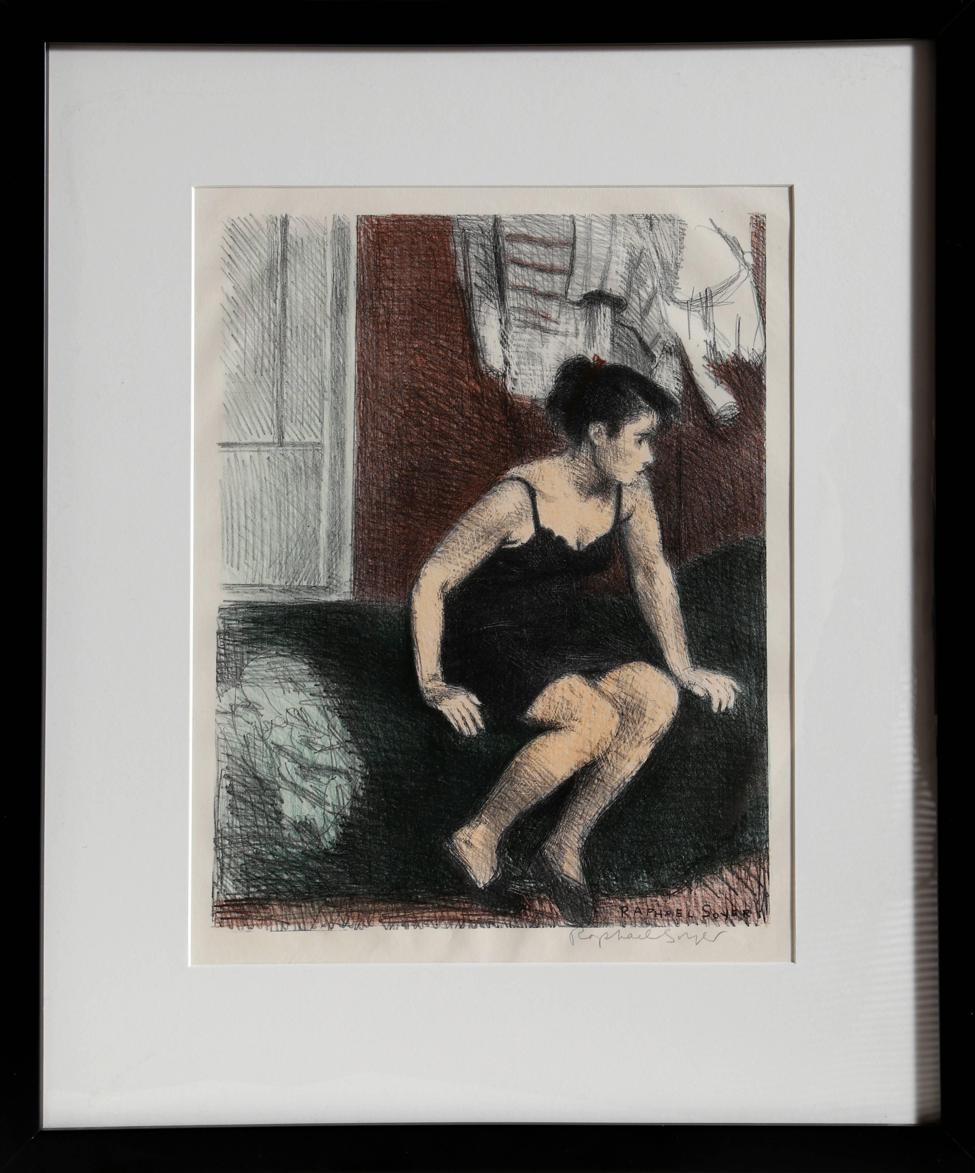 "Behind Screen (Model Resting)", 1949, Raphael Soyer