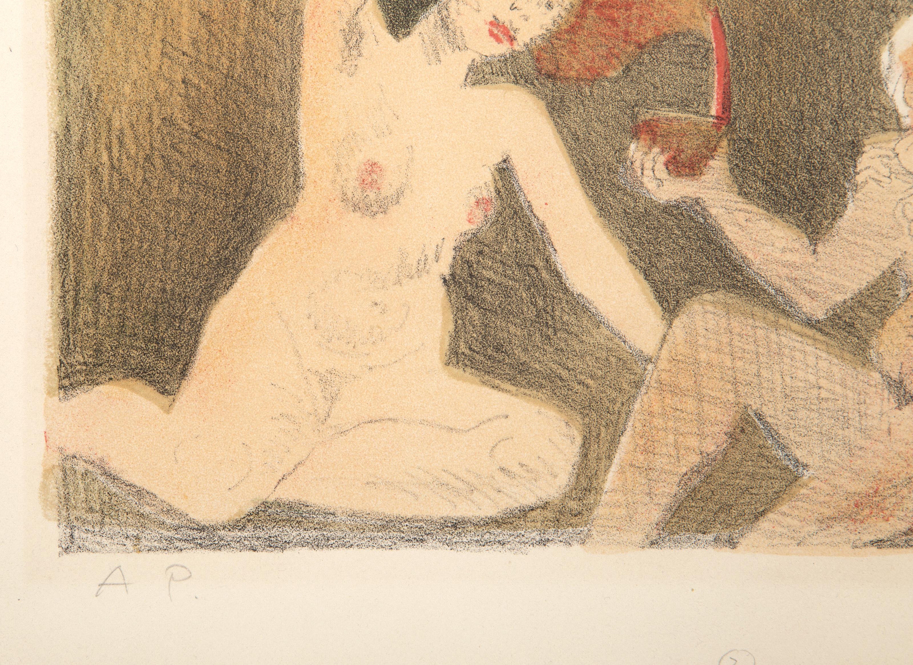 Paesaggio da sogno, litografia surrealista di Raphael Soyer in vendita 3