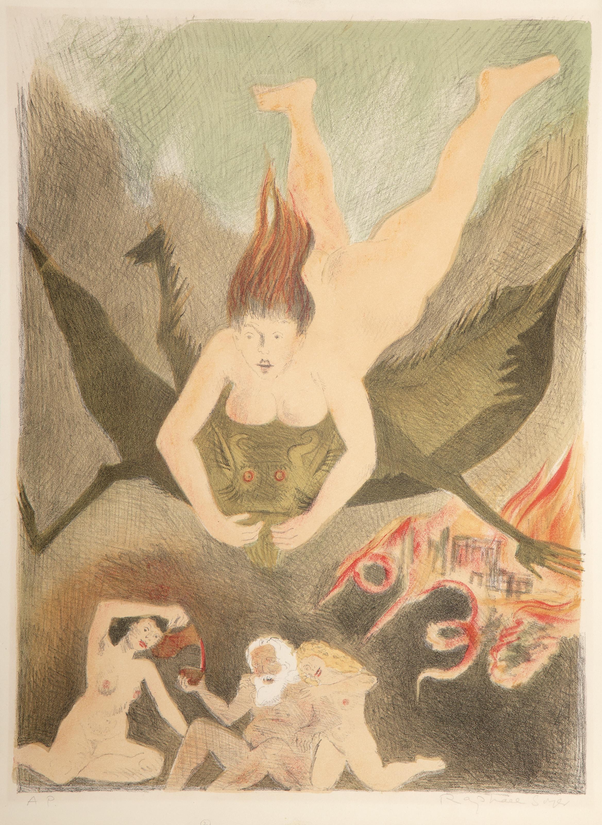 Raphael Soyer, russo/americano (1899 - 1987) -  Dreamscape. Anno: 1970, Medium: Litografia, firmata e numerata a matita, Edizione: AP, Dimensioni immagine: 22 x 17 pollici, Dimensioni: 24 x 18 pollici (60,96 x 45,72 cm), Editore: Touchstone