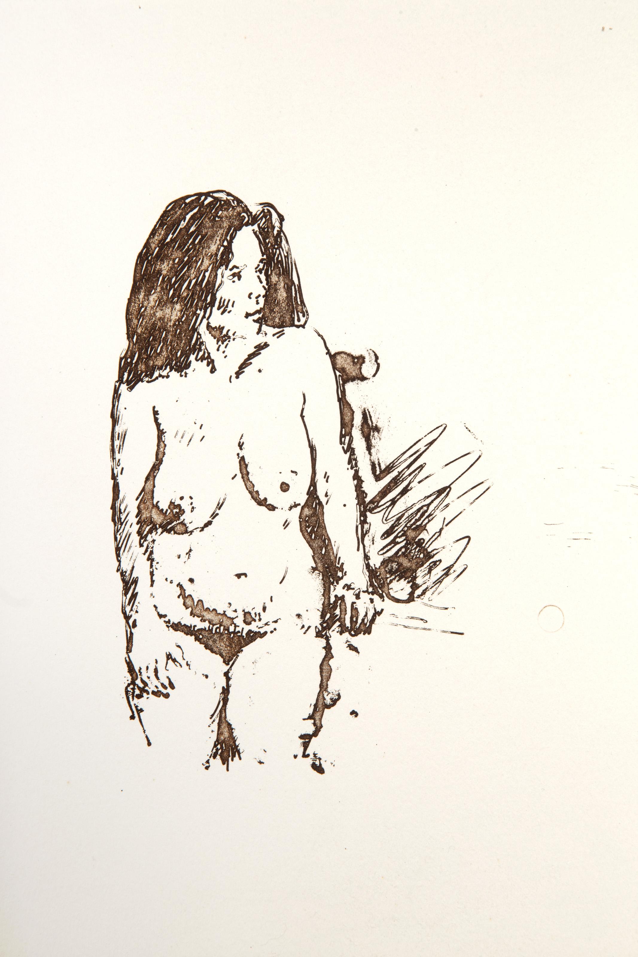Aktstudie III, Radierung von Raphael Soyer im Angebot 1