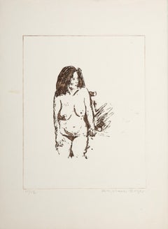 Vintage Nude Study III, Etching by Raphael Soyer