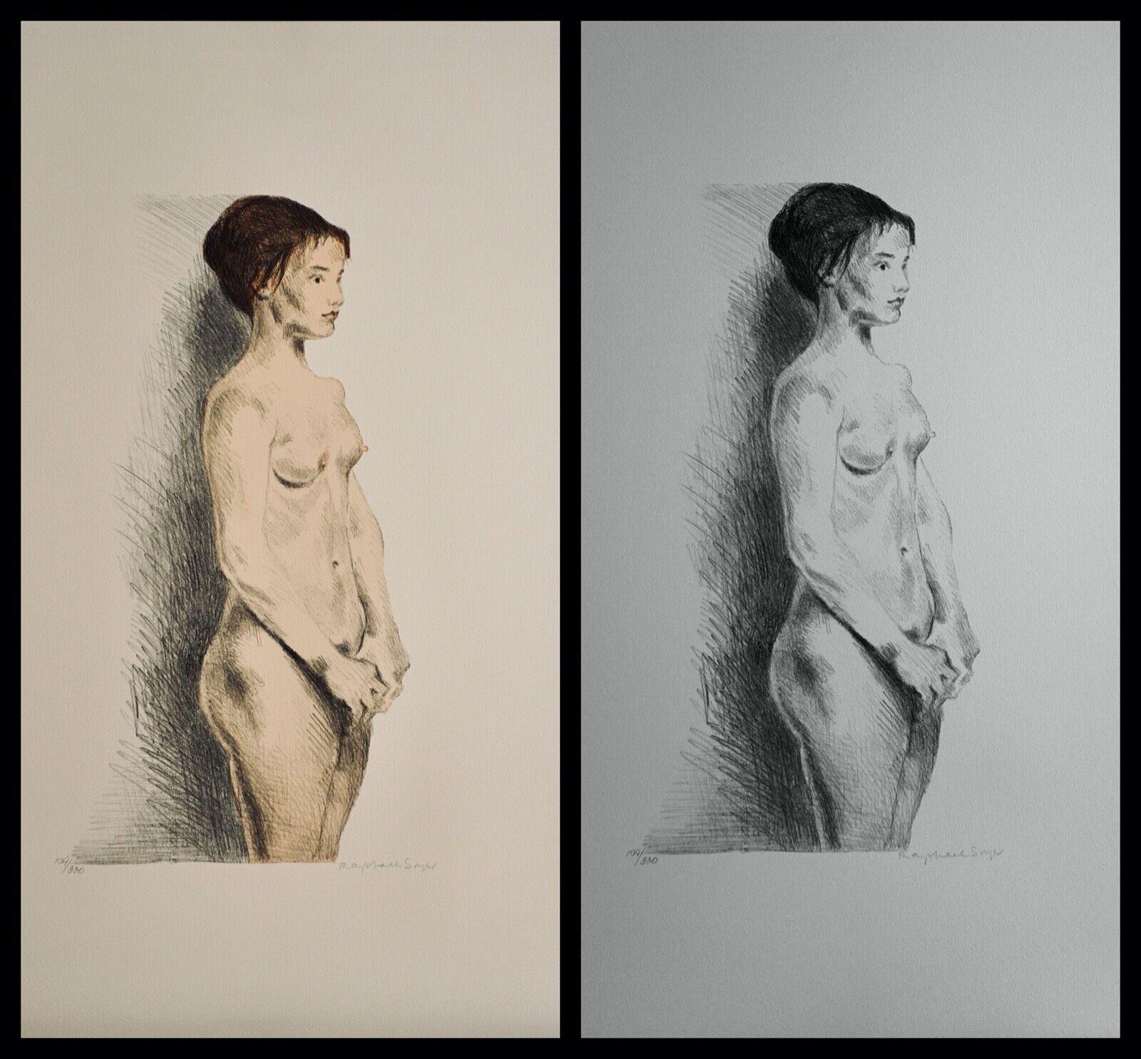 Nackte Frau Portfolio – Print von Raphael Soyer