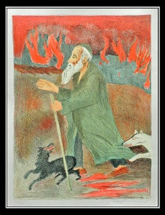 Raphael SOYER SIGNED DELUXE Color Lithograph Isaac Singer Illustration Artwork