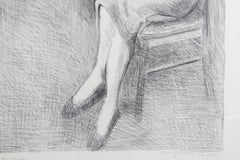 Seated Woman Near A Bed, Lithograph by Raphael Soyer