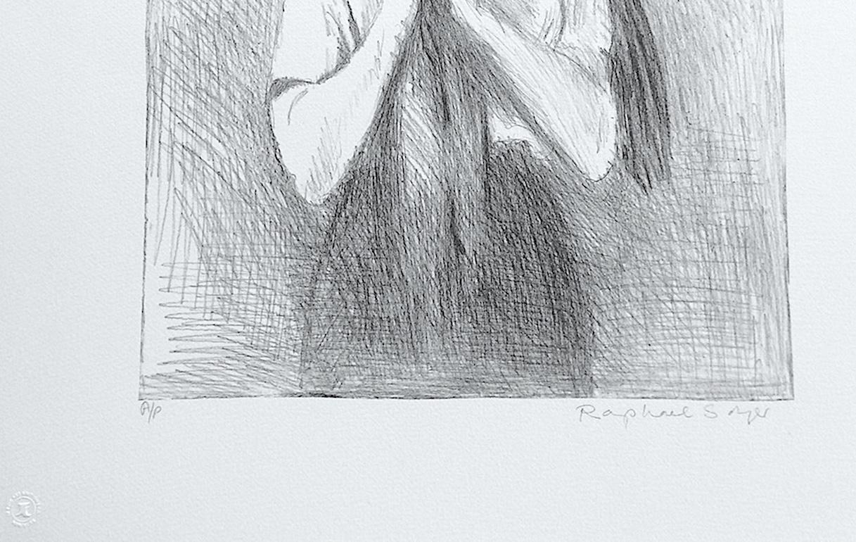 Raphael Soyer YOUNG WOMAN WITH LONG HAIR Signed Lithograph, Realist