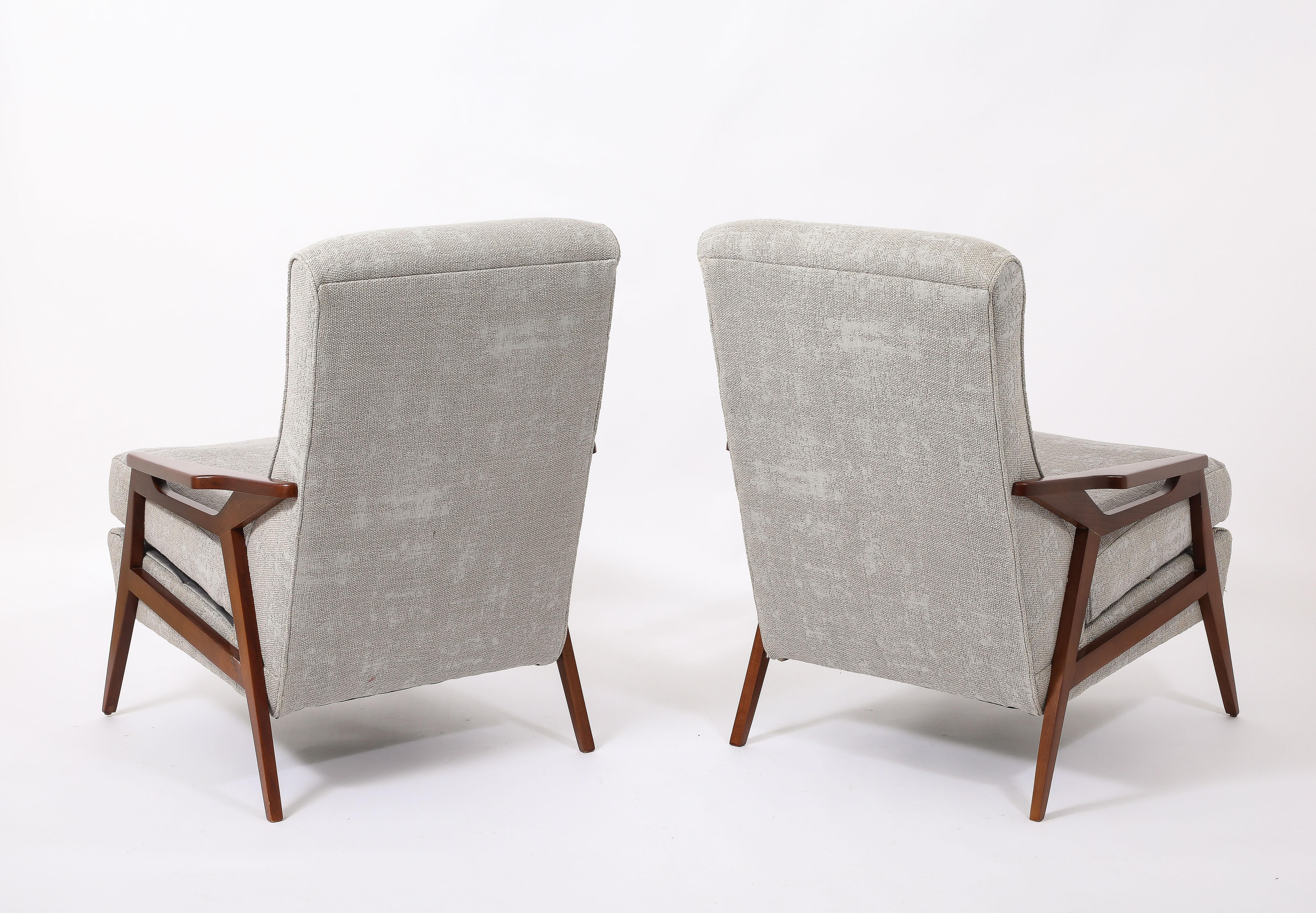 Mid-Century moderno Poltrone in noce Raphael, Francia, anni '50 in vendita