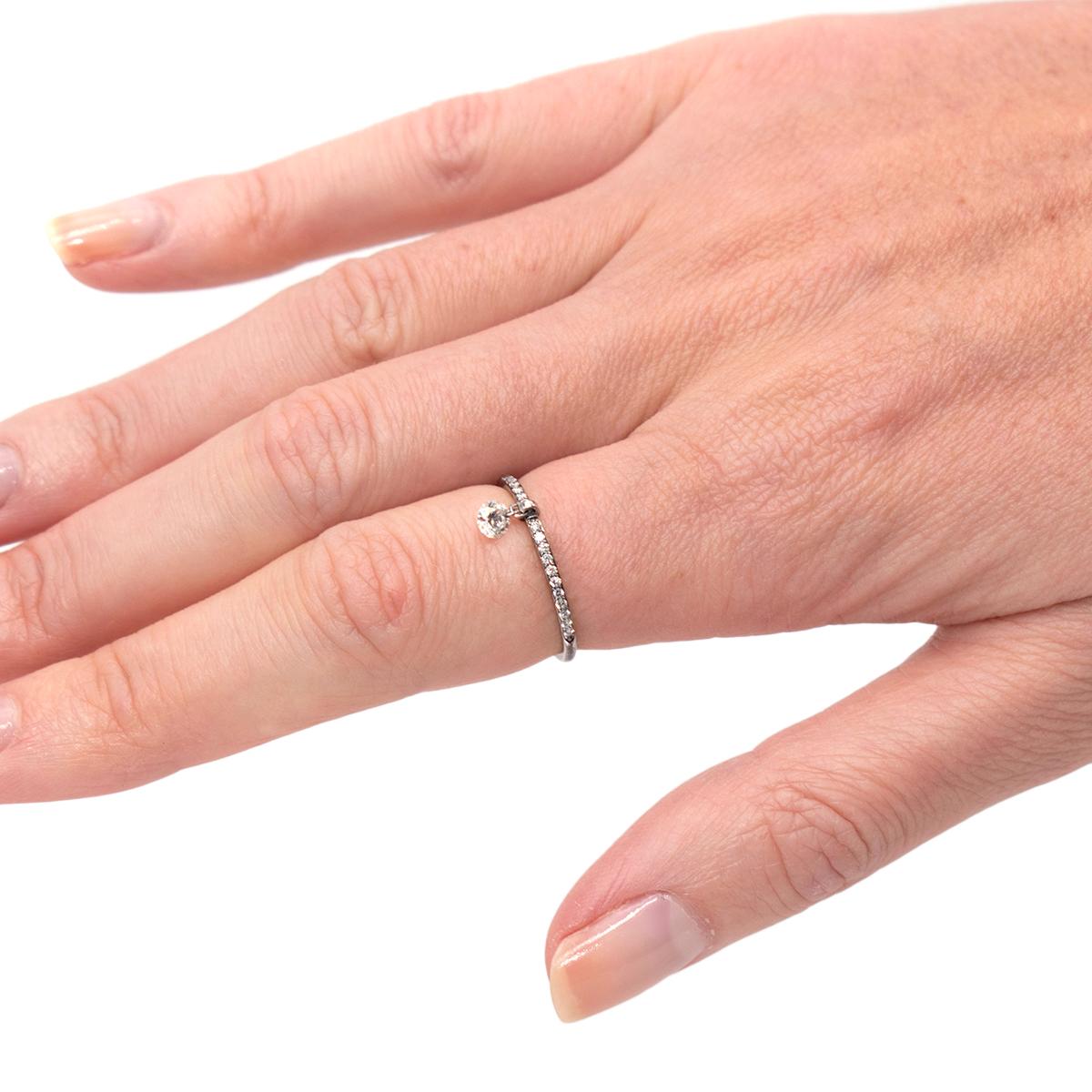 Raphaele Canot 18 Karat Weißgold & Weißer Diamantring mit Pavé-Fassung (Brillantschliff) im Angebot