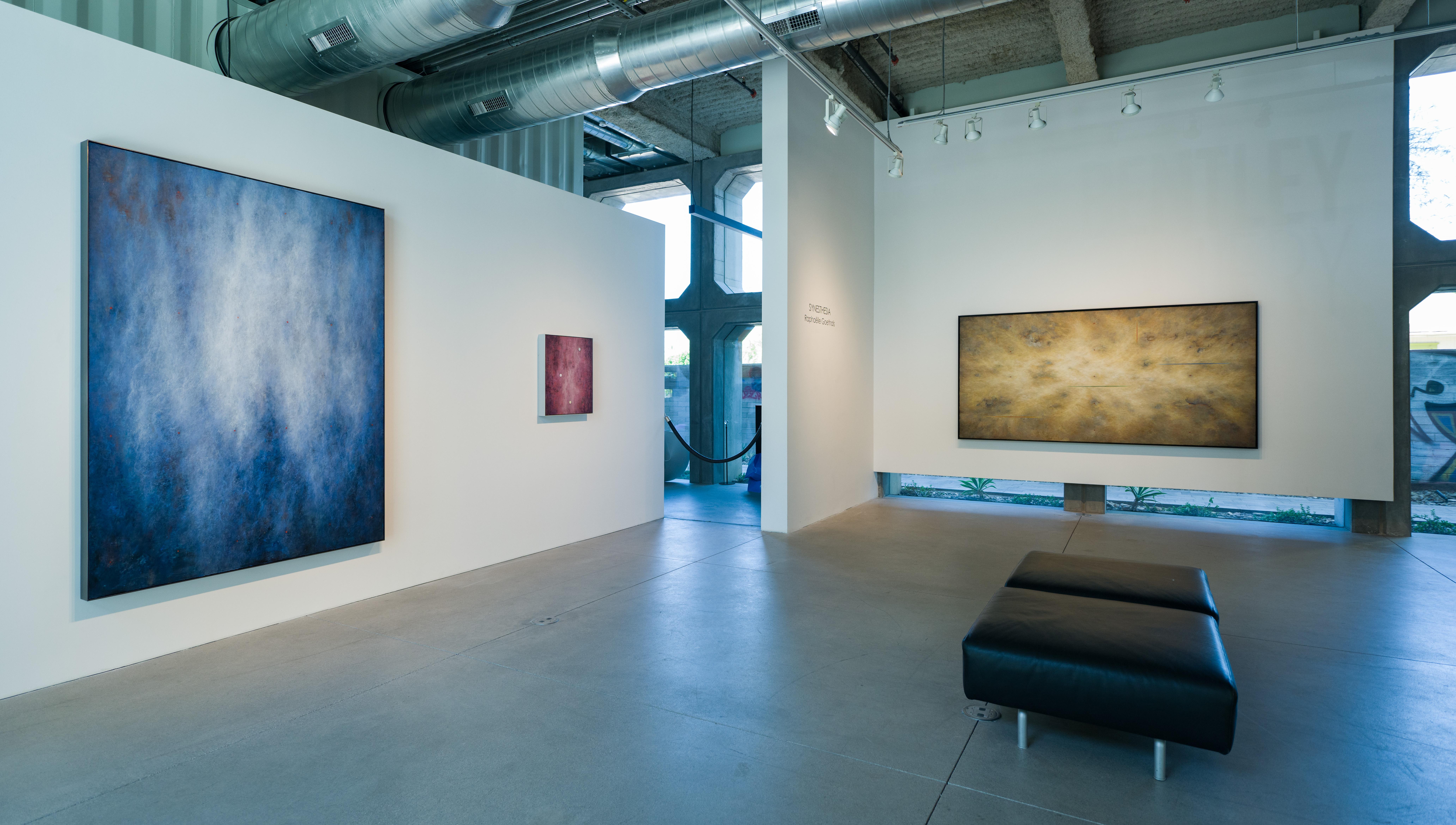 Alfa Blues, 2024, framed encaustic and oil on panel For Sale 1
