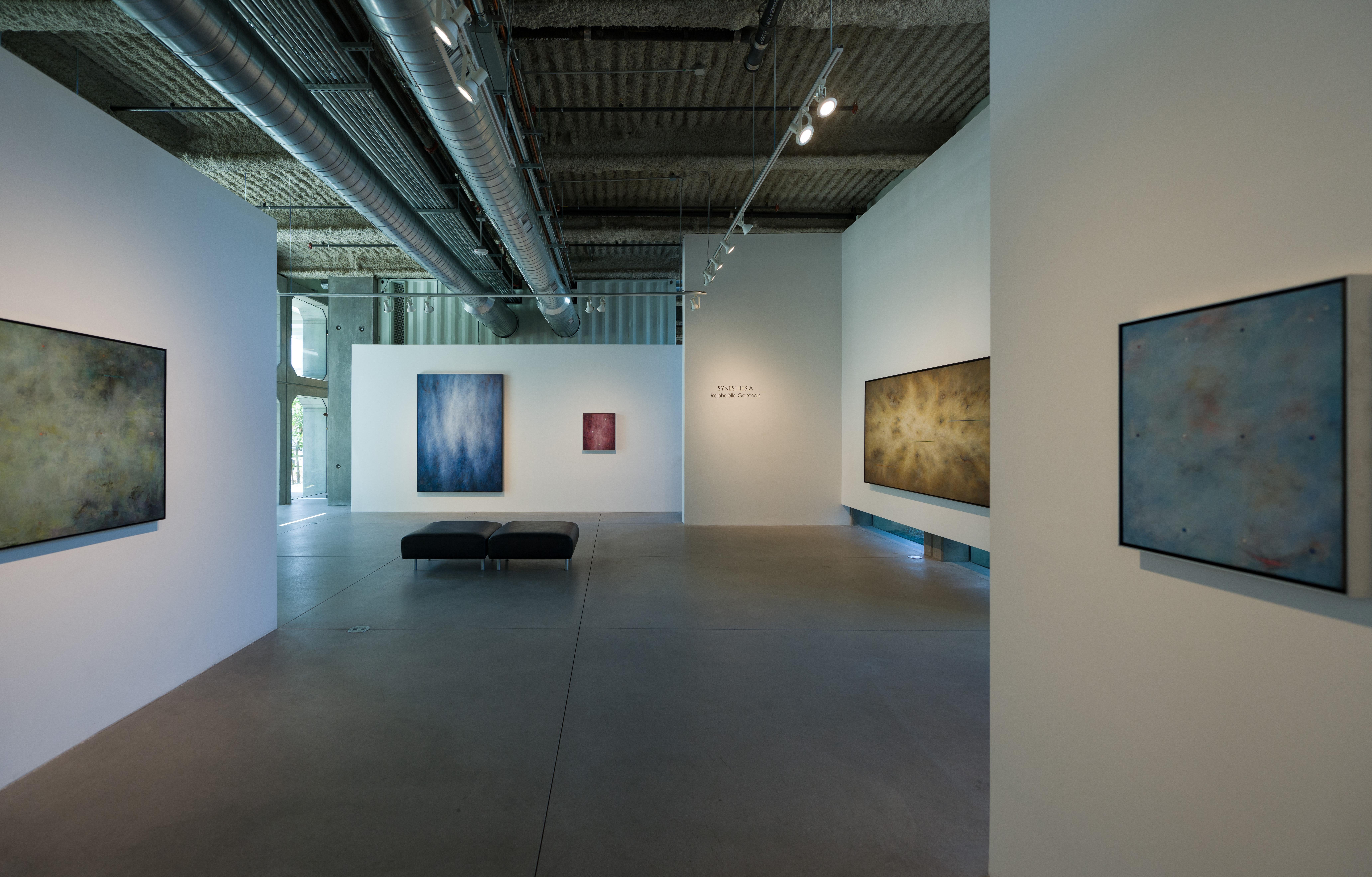 Kanaal, 2023, framed encaustic and oil on panel For Sale 1