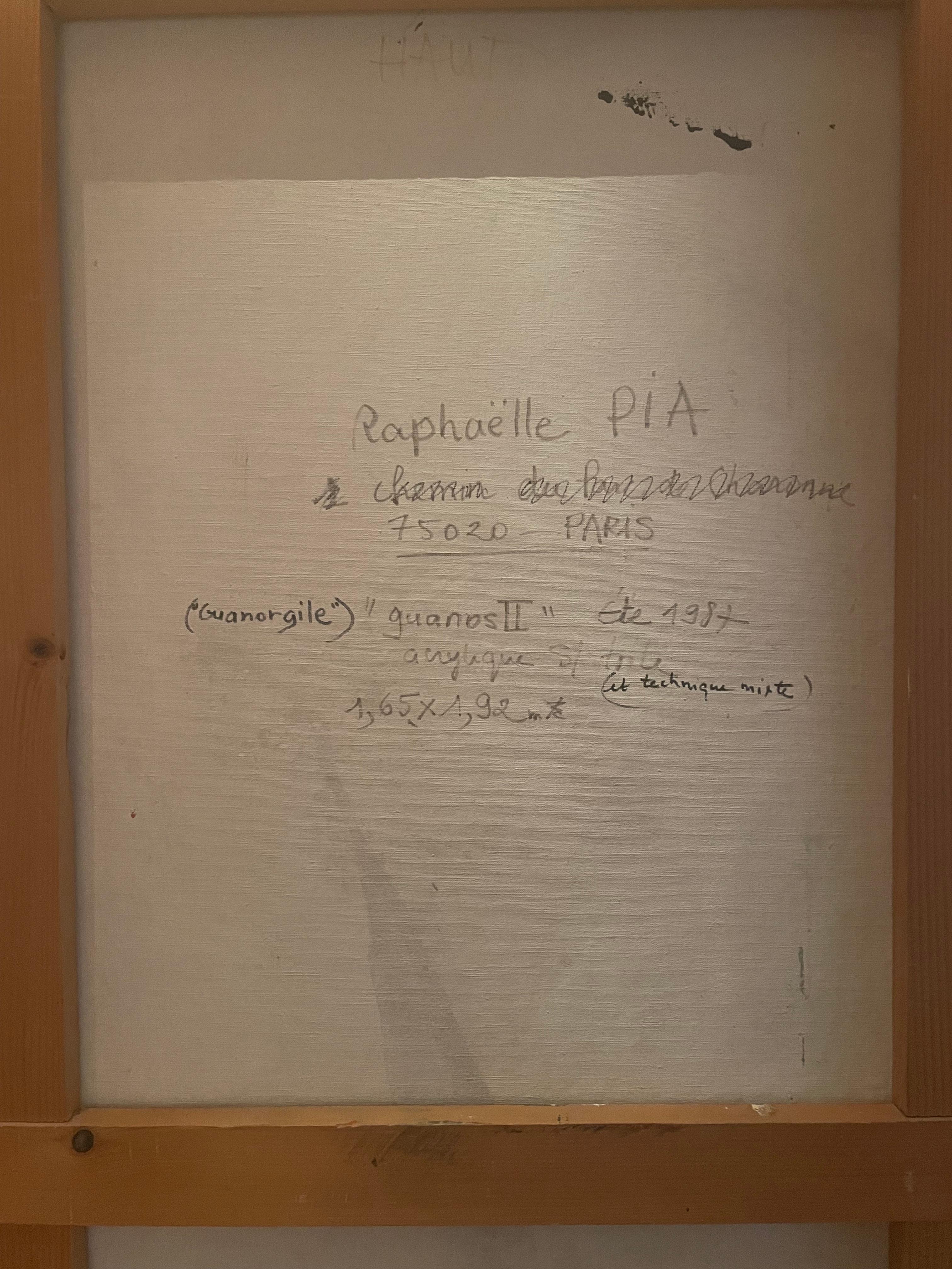 Französisch Extra-Large Grau und Weiß Abstraktes Gemälde von Rapfaëlle Pia von 1987  im Angebot 12