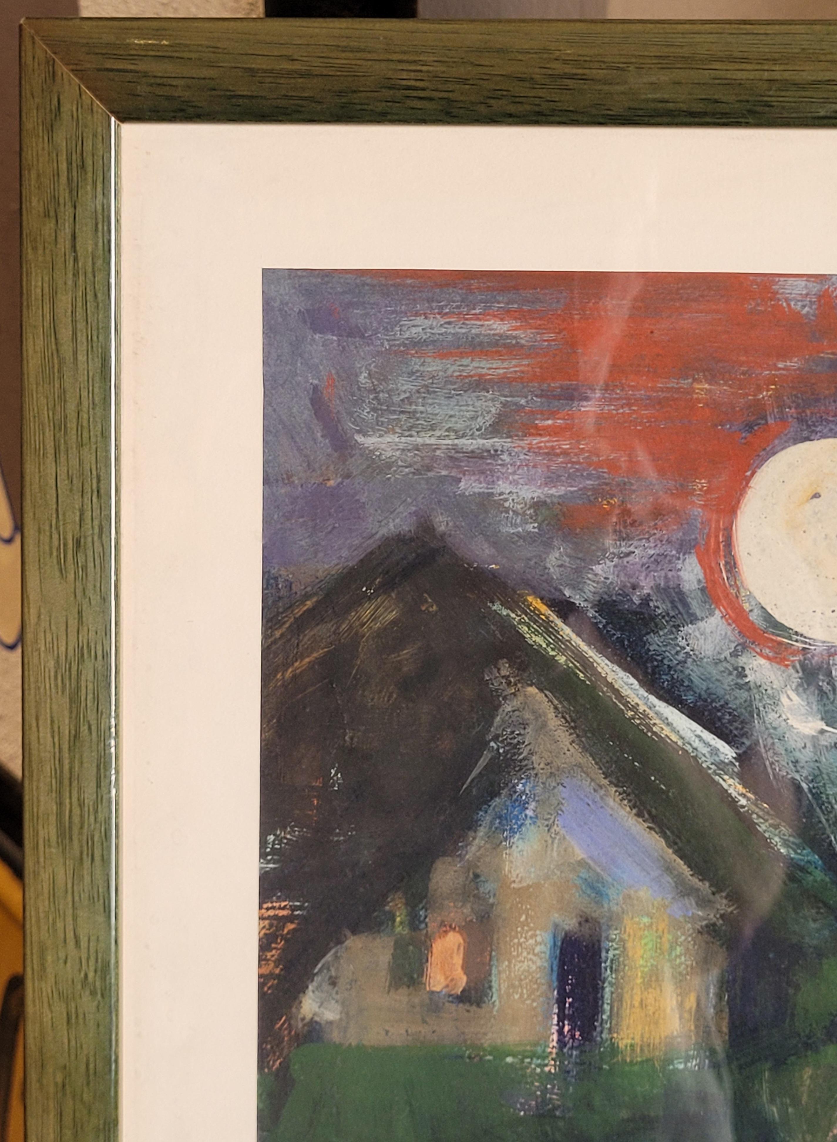 Französisches expressionistisches Landschaftsporträt der Jahrhundertmitte, La Fermière Normande. im Angebot 9