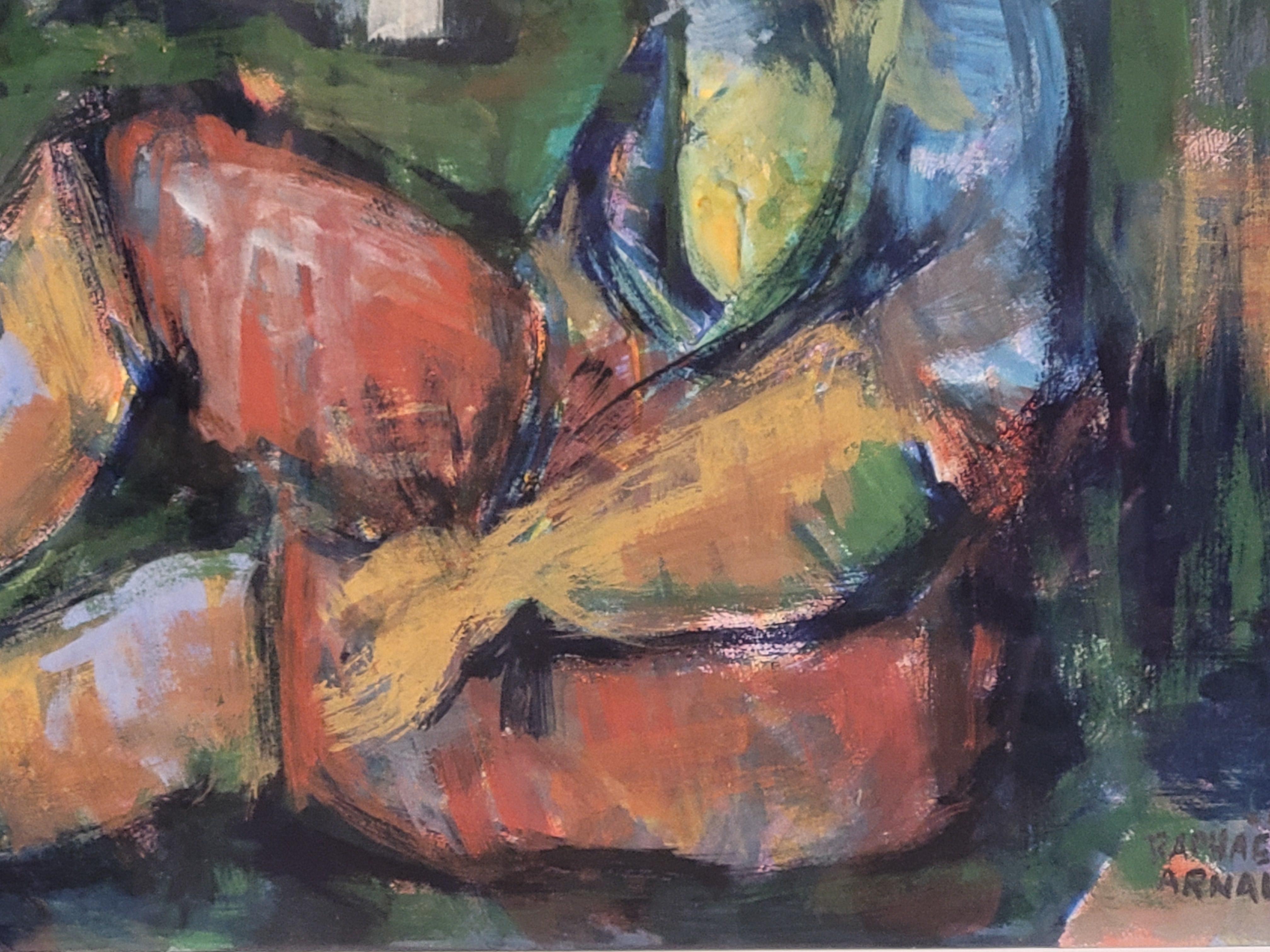Eine Mitte des Jahrhunderts Französisch Expressionist Öl auf Papier, auf dem Brett, Gemälde mit dem Titel 