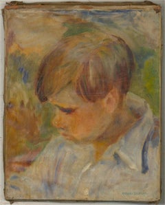 Raphaël Delorme (1885-1962) - c.1910 Oil, French Boy