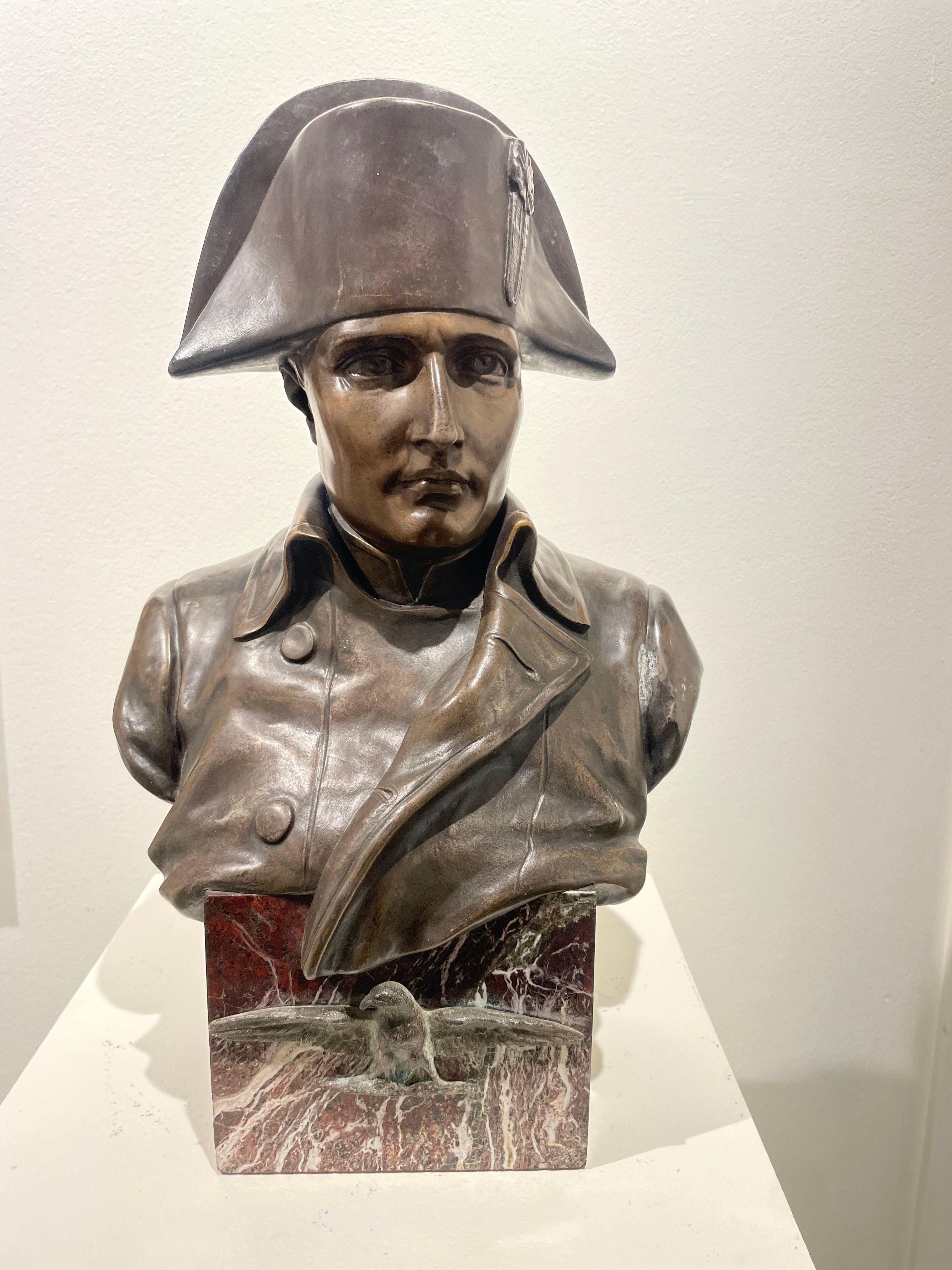 Late 19th Century Bronze Bust of Napoleon Sculpture, Italian Artist For Sale 9