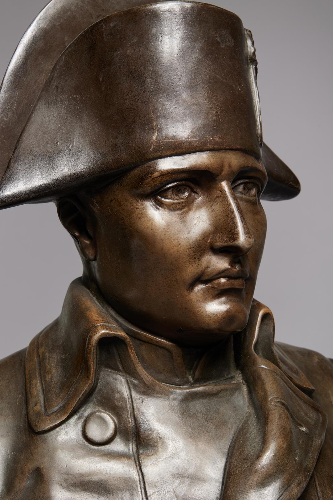 Late 19th Century Bronze Bust of Napoleon Sculpture, Italian Artist For Sale 2