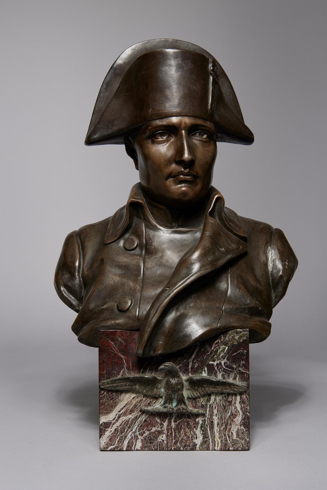Raphaël Nannini Figurative Sculpture - Late 19th Century Bronze Bust of Napoleon Sculpture, Italian Artist