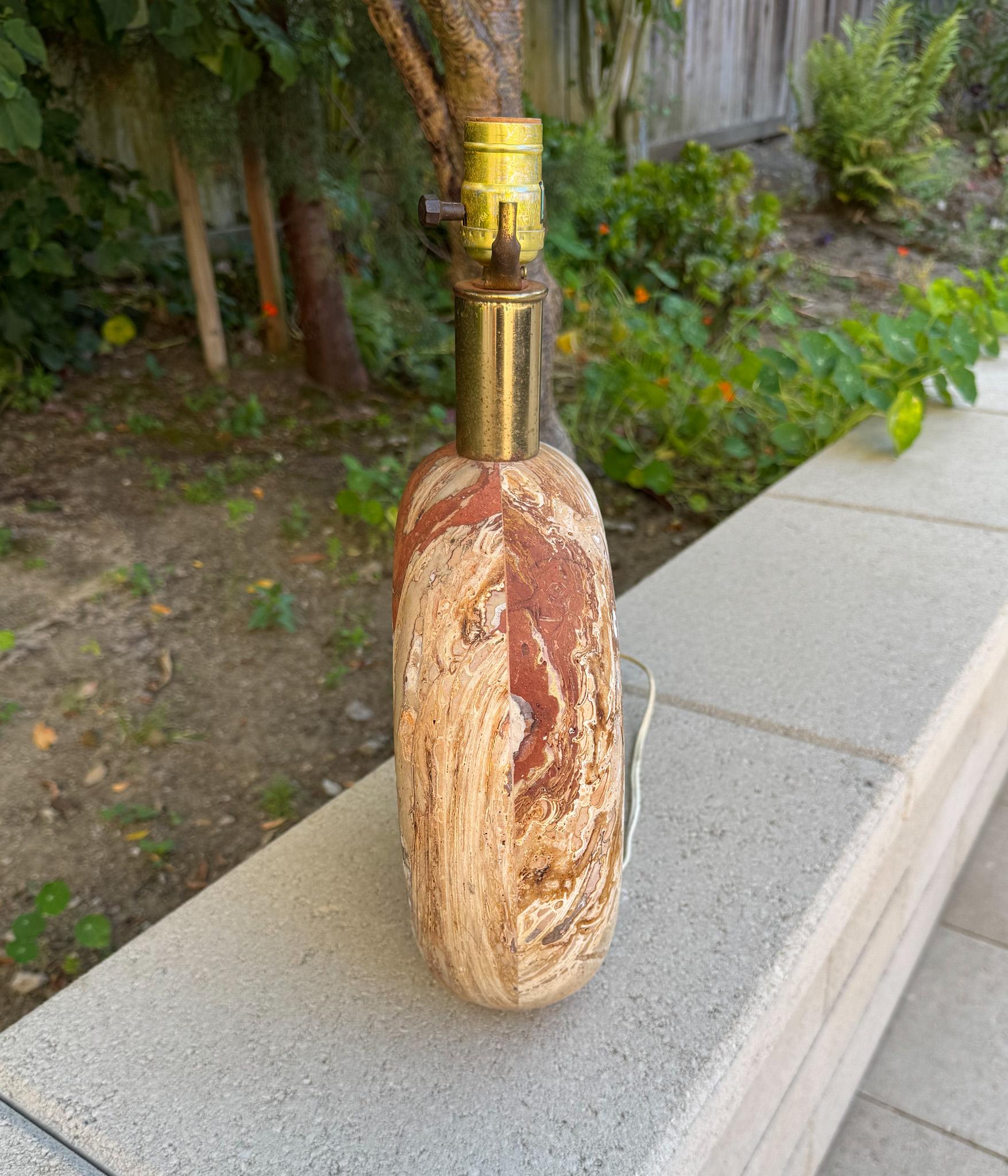 Rapolano Travertine Lamp by Fratelli Mannelli, Italy, c.1970 For Sale 3