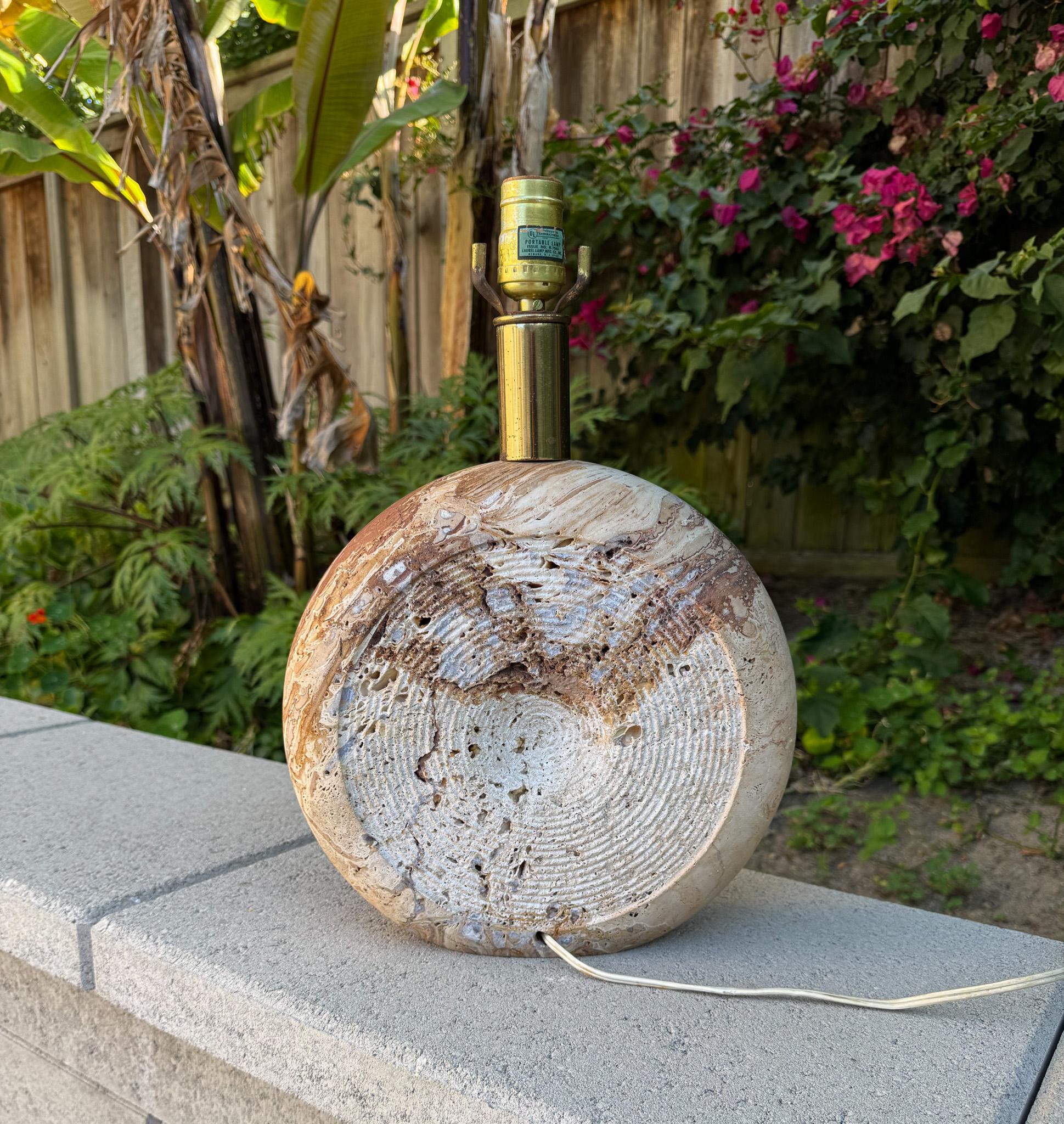 Rapolano Travertine Lamp by Fratelli Mannelli, Italy, c.1970 For Sale 4